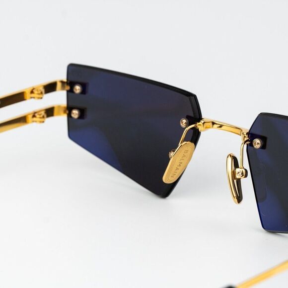 Balmain Women Sunglasses Titanium Gold Black Grey Geometric FIXE BPS-123A-54 main image 10